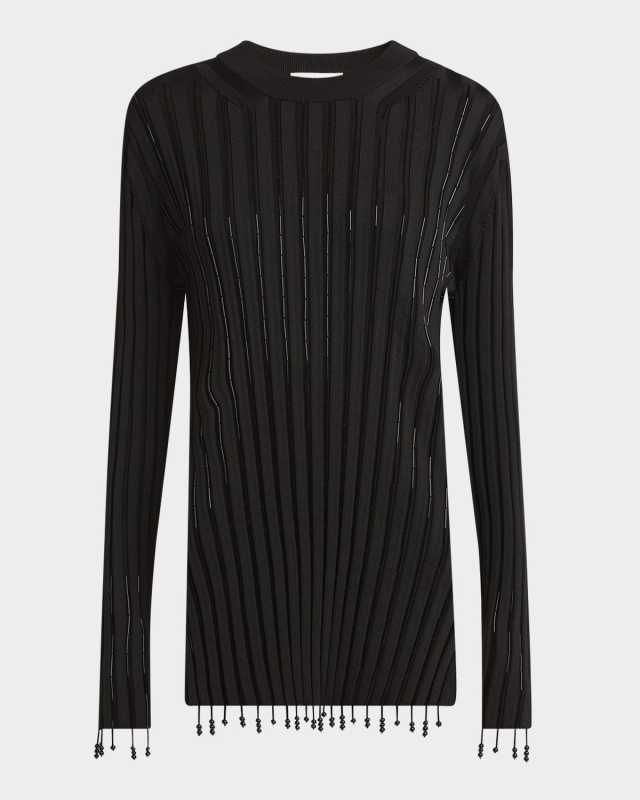 Beaded Crewneck Sweater